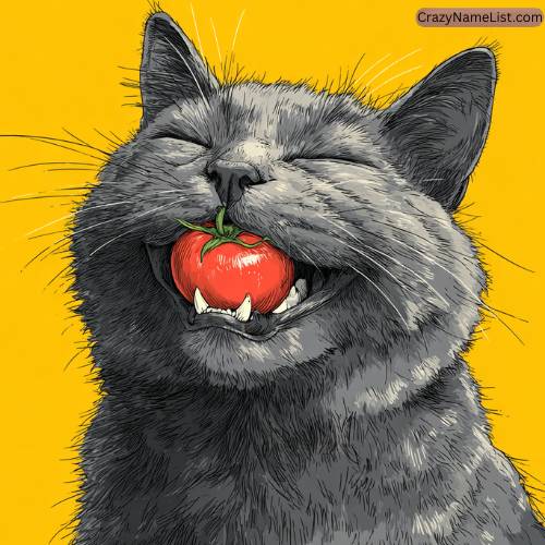Food-Inspired Funny Gray Cat Names