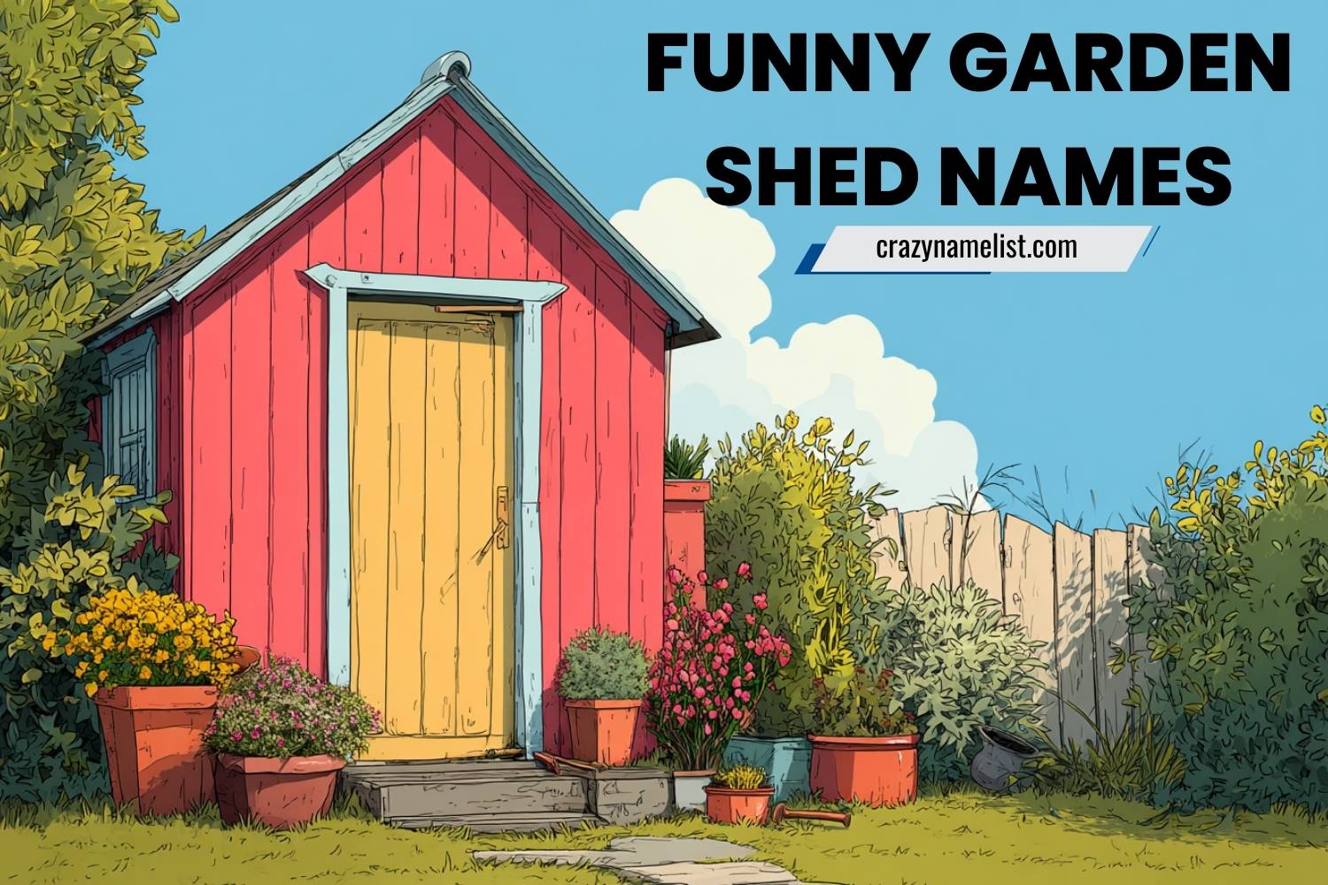 funny garden shed names