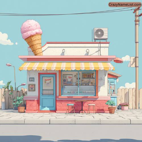 funny ice cream shop names