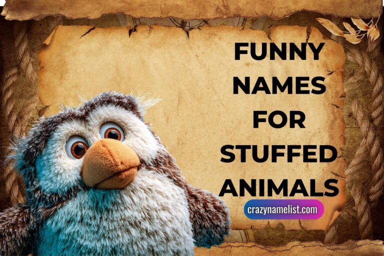 funny names for stuffed animals