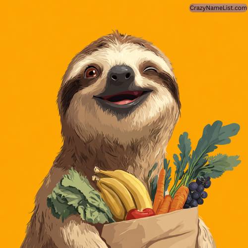 Sloth Names Inspired by Food